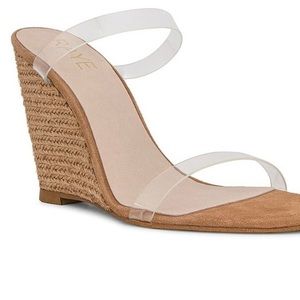RAYE | NEW Tidal Jute Wedge Heel in Natural PVC Straps Women's Size 8